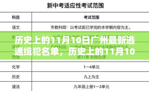 歷史上的11月10日廣州逃犯名單揭秘，最新通緝犯名單曝光