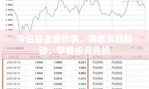 今日基金售價(jià)表，洞悉市場脈動(dòng)，掌握投資先機(jī)