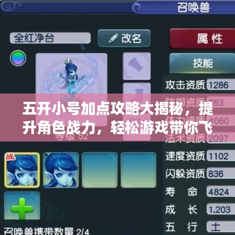 五開小號加點攻略大揭秘，提升角色戰(zhàn)力，輕松游戲帶你飛！