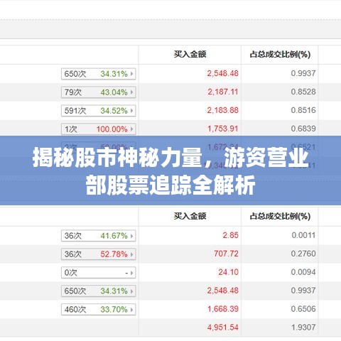 揭秘股市神秘力量，游資營業(yè)部股票追蹤全解析